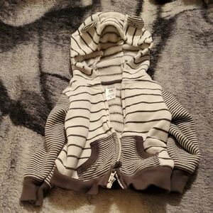 Carter's Black and White Striped Kids Hoodie